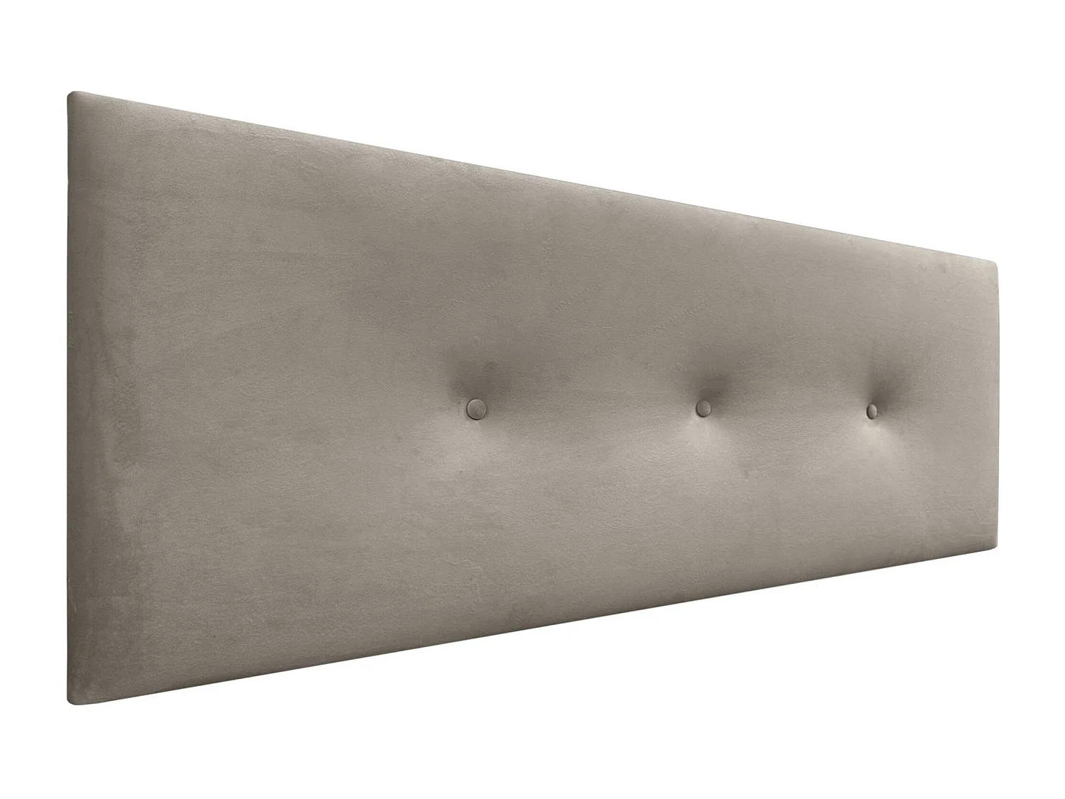 DHOME Kopfteil aus glattem Samt mit Knöpfen, 150 x 50, Betten 150/160 – Braun