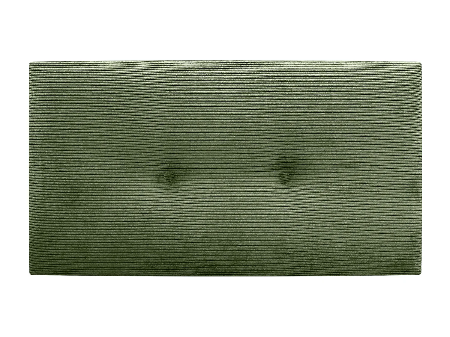 DHOME Tête de Lit Velours Côtelé Uni avec Boutons 105x60 Lits 105 - Vert Jungle