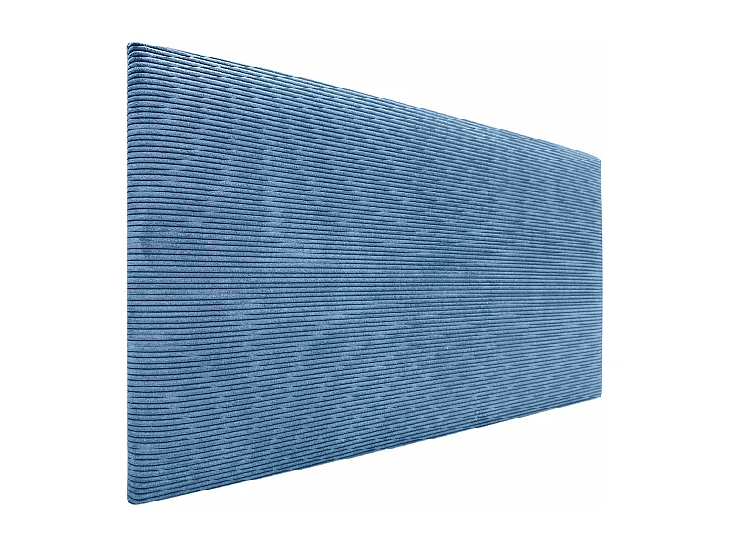 DHOME Tête de Lit Velours Côtelé Uni 80x50 Lits 80/90 - Bleu