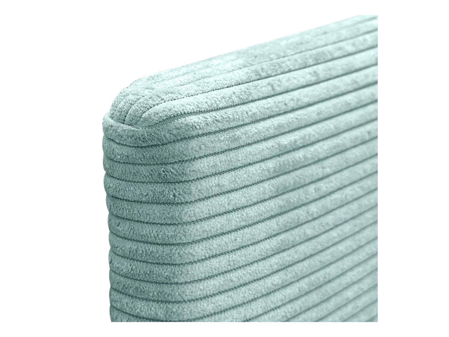 DHOME Tête de Lit Velours Côtelé Uni 90x50 Lits 80/90 - Vert Aqua