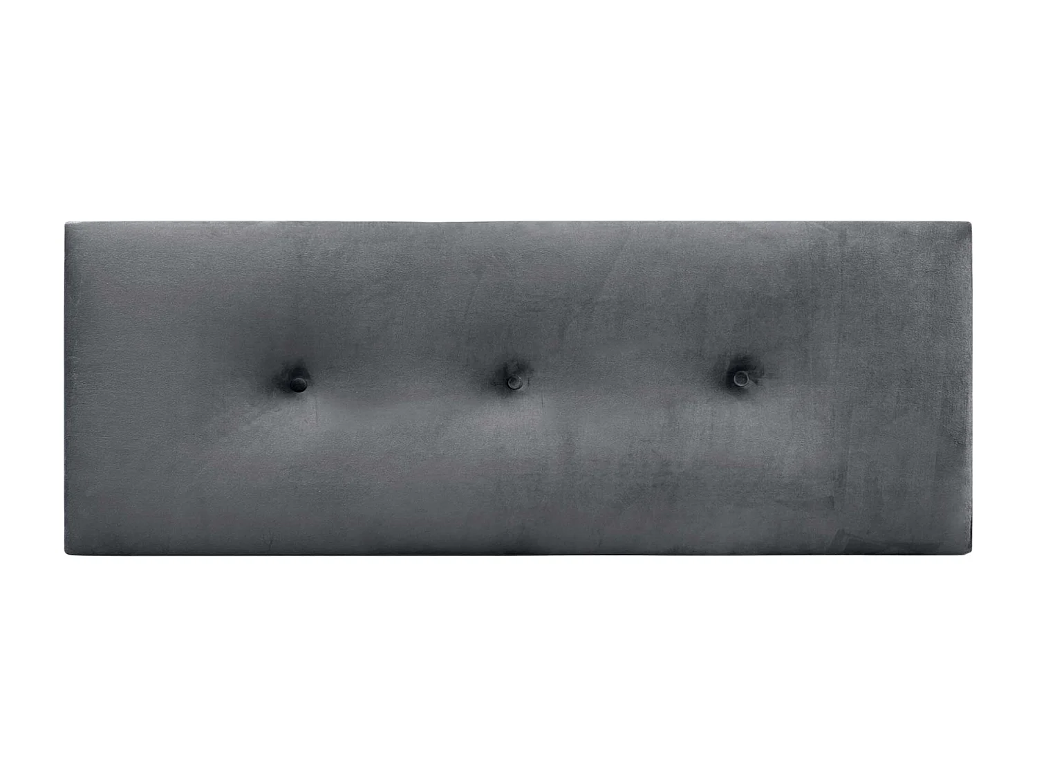 DHOME Tête de Lit Velours Lisse avec Boutons 160x60 Lits 150/160 - Gris Foncé