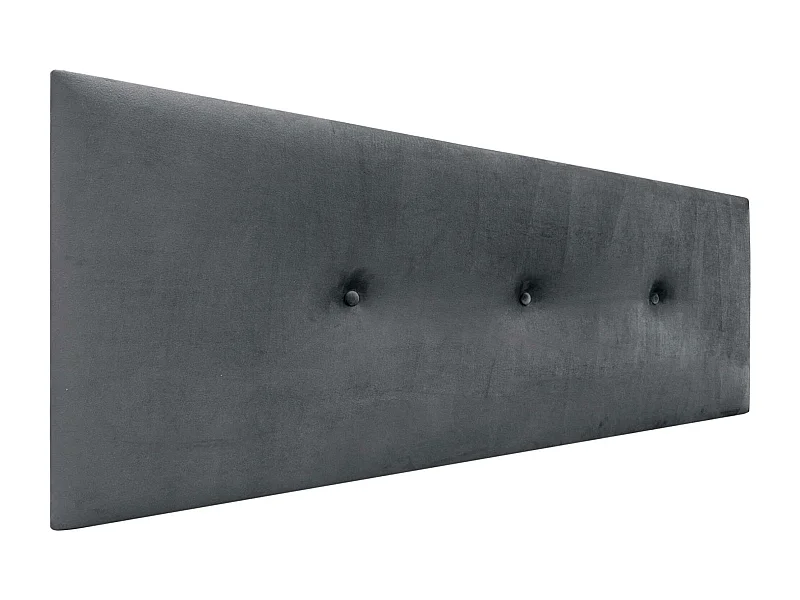 DHOME Tête de Lit Velours Lisse avec Boutons 160x60 Lits 150/160 - Gris Foncé