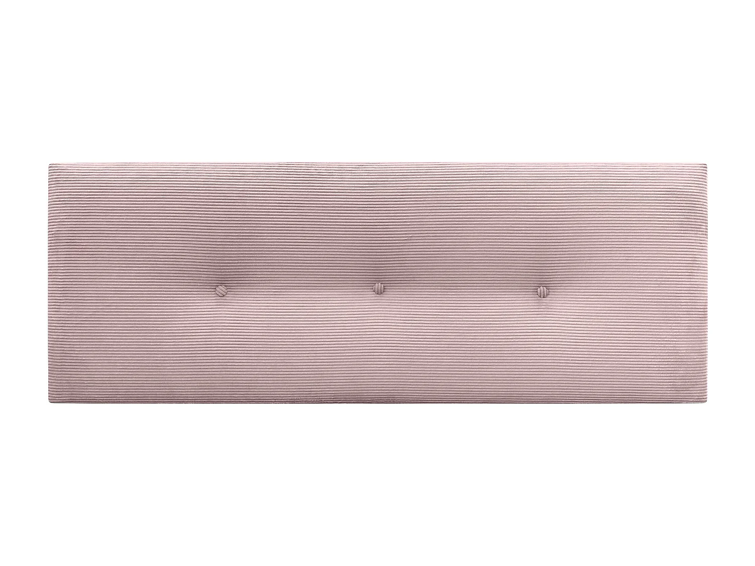 DHOME Tête de Lit Velours Côtelé Uni avec Boutons 135x60 Lits 120/135/140 - Rose Pâle