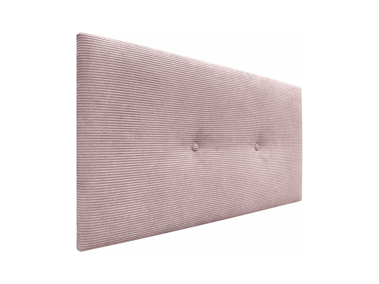 DHOME Tête de Lit Velours Côtelé Uni avec Boutons 135x60 Lits 120/135/140 - Rose Pâle
