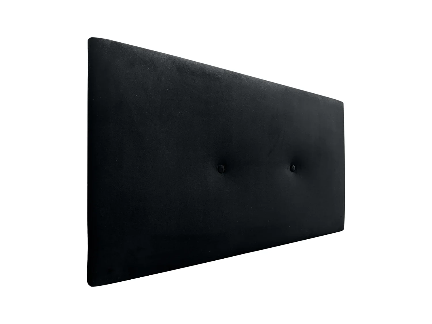 DHOME Glad fluwelen hoofdeinde met knopen 80x50 bedden 80/90 - Zwart