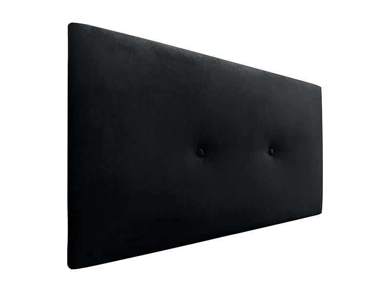 DHOME Tête de Lit Velours Lisse avec Boutons 80x50 Lits 80/90 - Noir