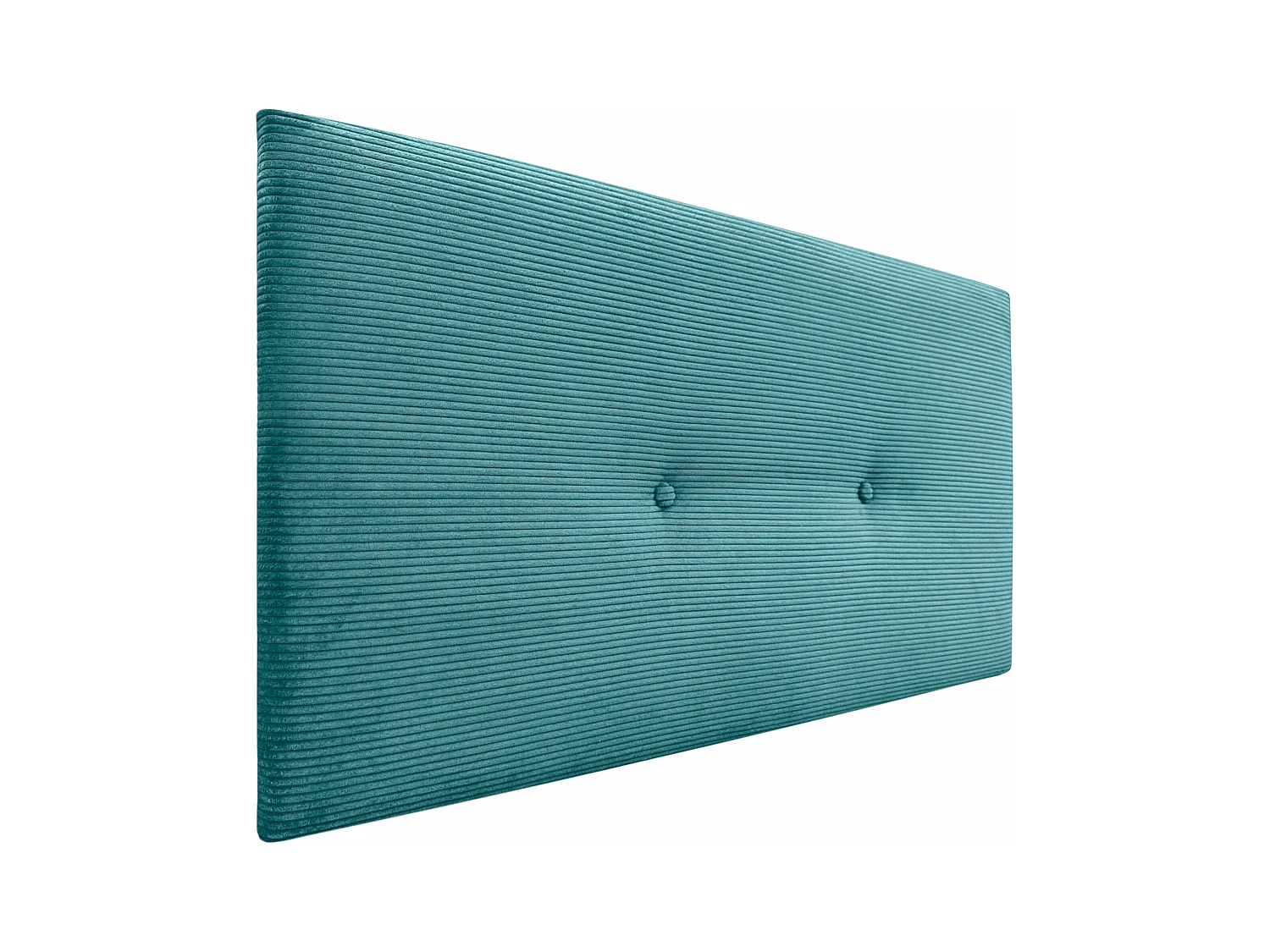 DHOME Tête de Lit Velours Côtelé Uni avec Boutons 90x60 Lits 80/90 - Turquoise