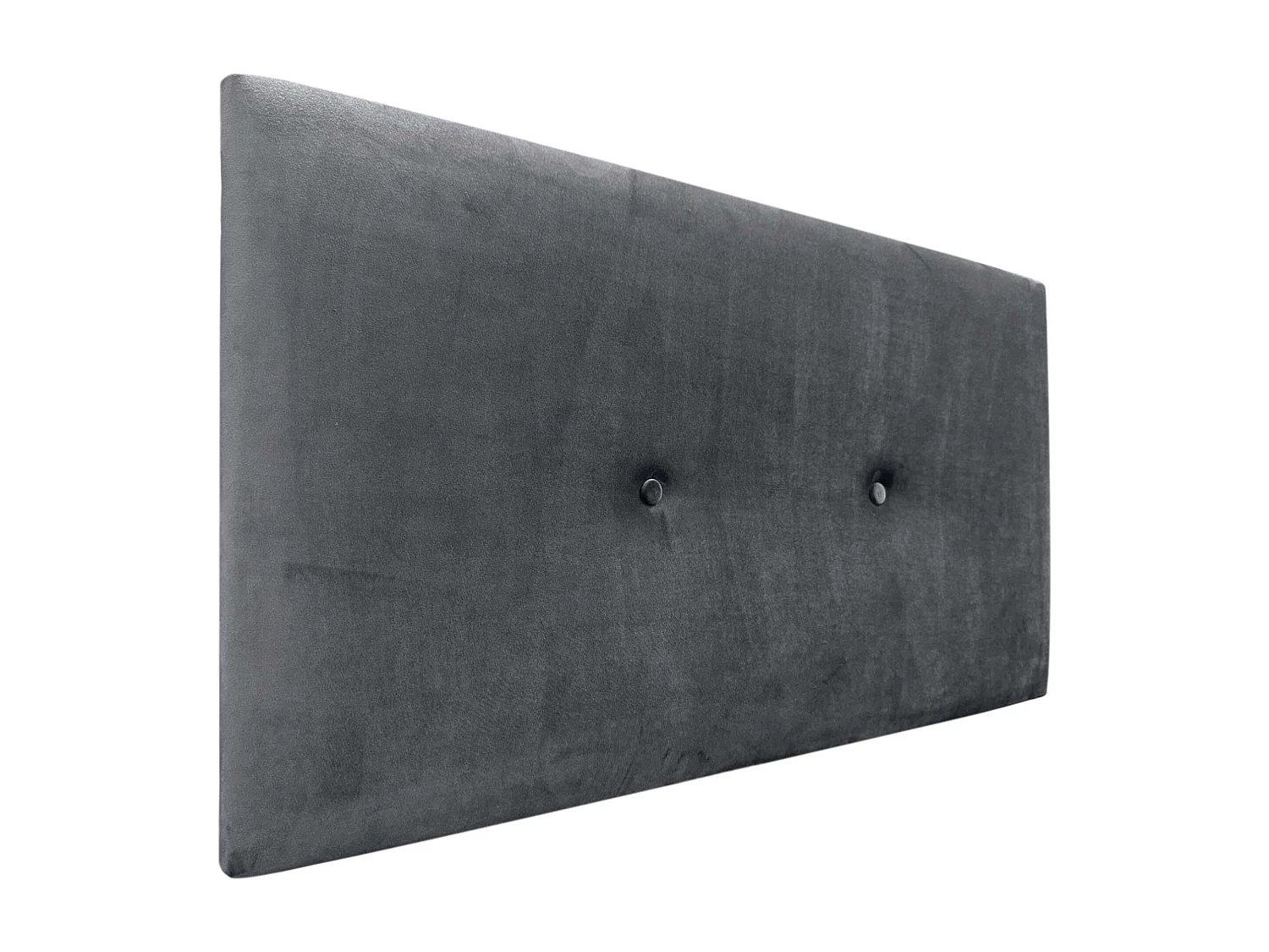 DHOME Tête de Lit Velours Lisse avec Boutons 95x60 Lits 80/90 - Gris Foncé