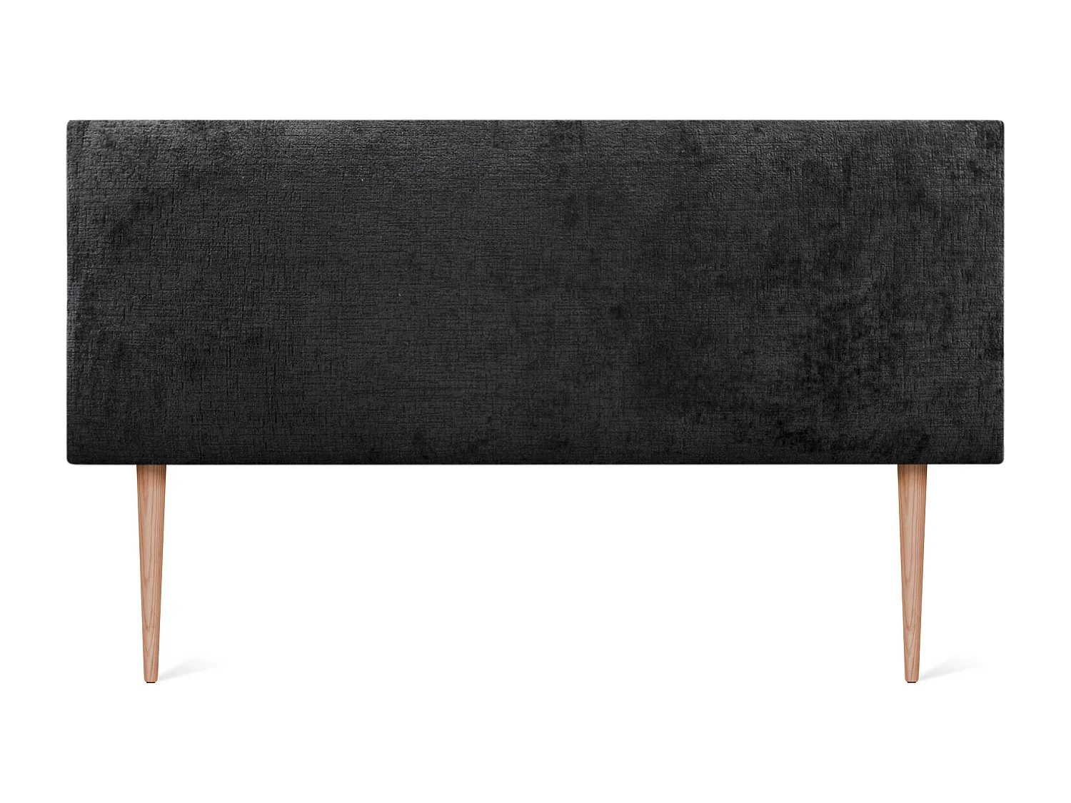 DHOME Tête de Lit Laine Naturelle 135x105cm avec Pieds de Lit 120/135 - Noir