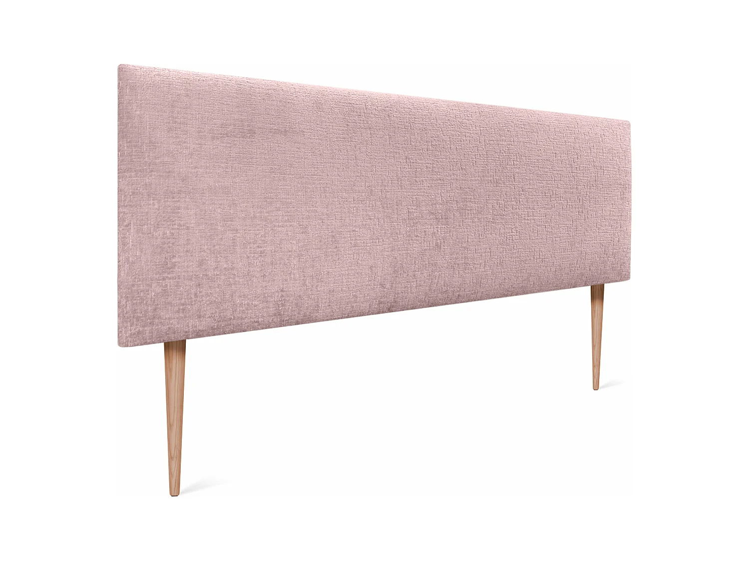 DHOME Hoofdbord van natuurlijke wol 135x105cm met bedpoten 120/135 - Zalm