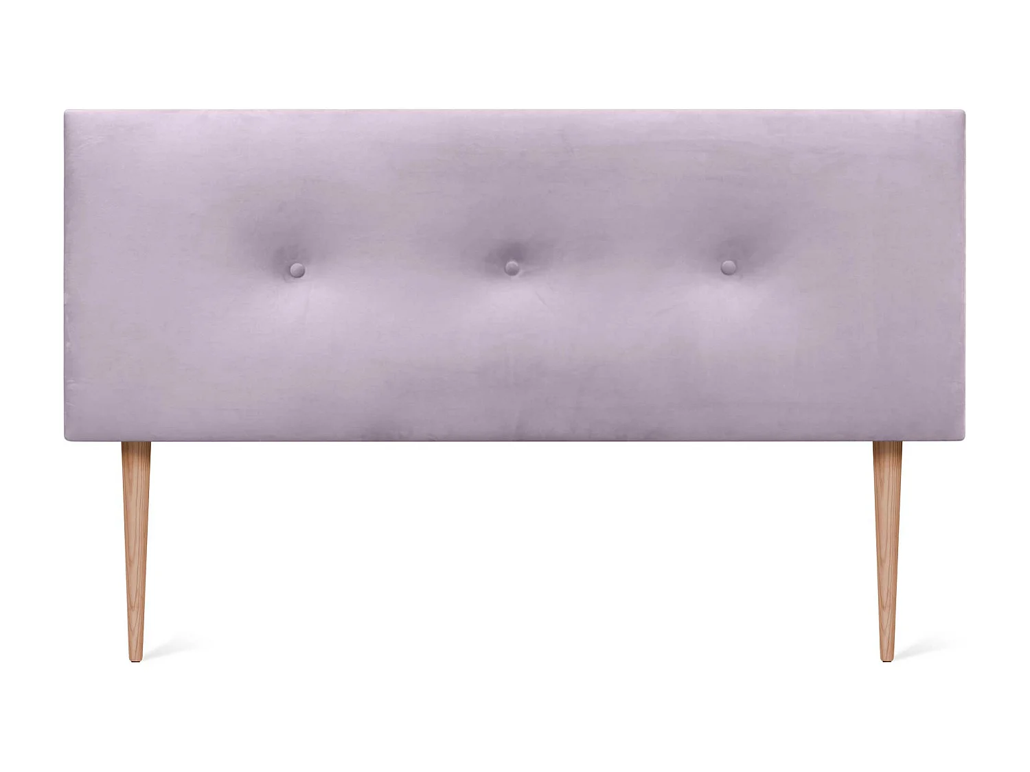 DHOME Tête de Lit Velours Lisse avec Boutons 135x115 avec Pieds de Lit 120/135/140 - Saumon