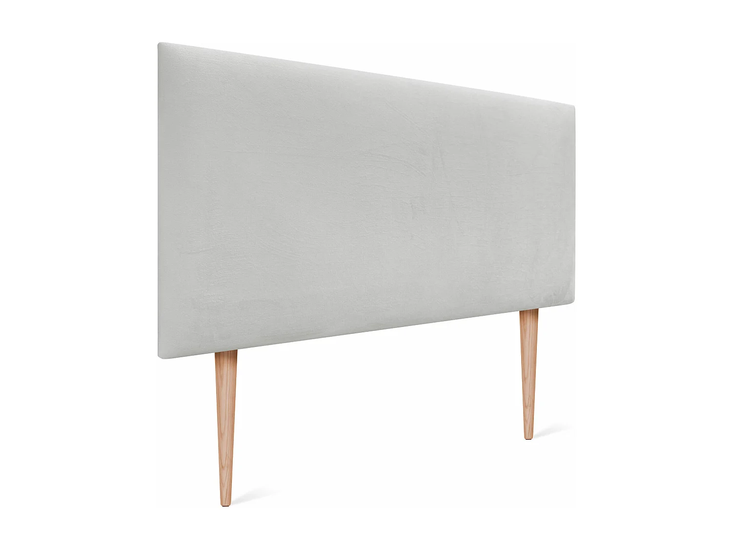 DHOME Glad fluwelen hoofdbord 90x115 met bedpoten 80/90 - Wit