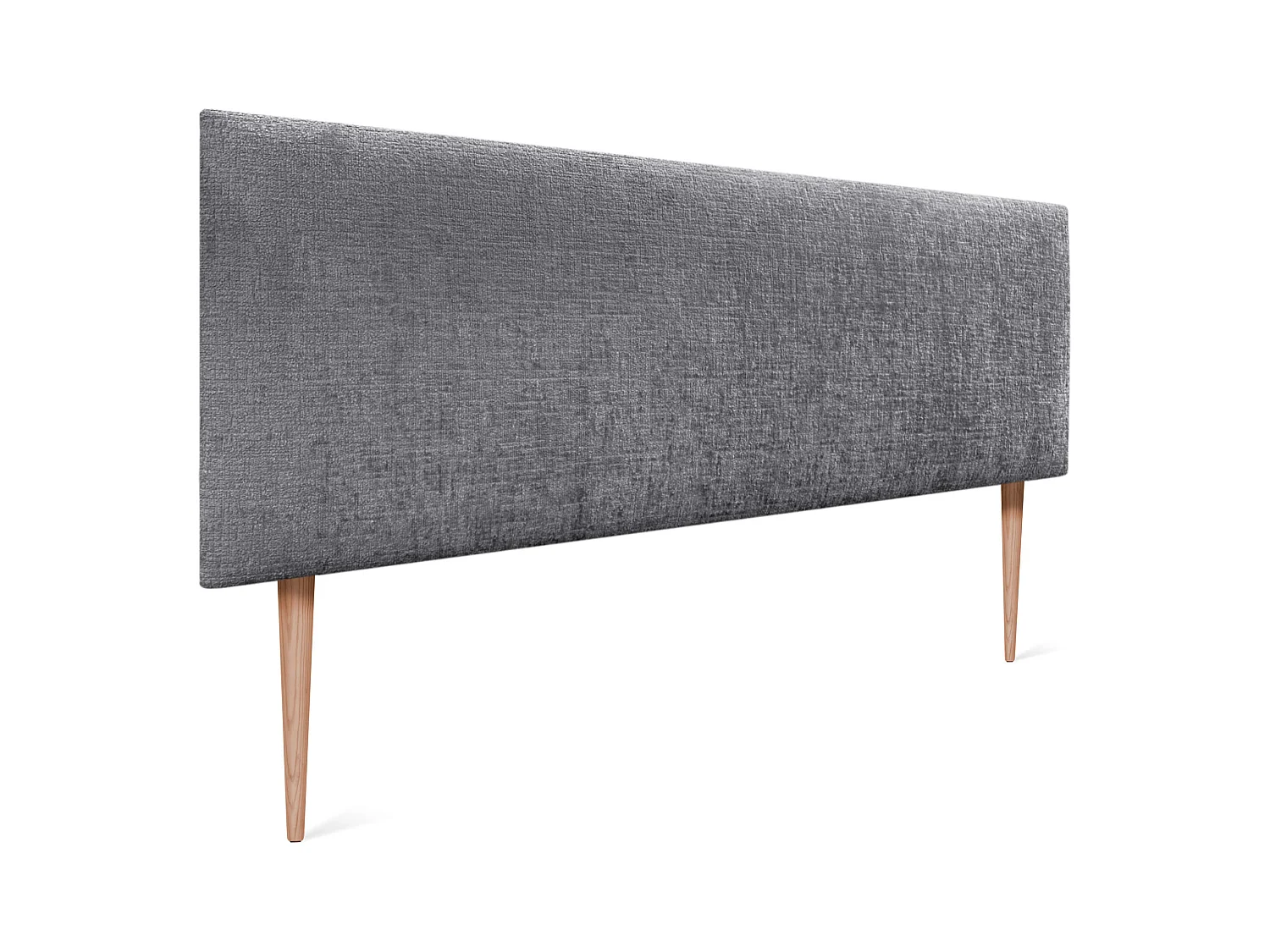 DHOME Hoofdbord van natuurlijke wol 150x105cm met bedpoten 150 - Grijs