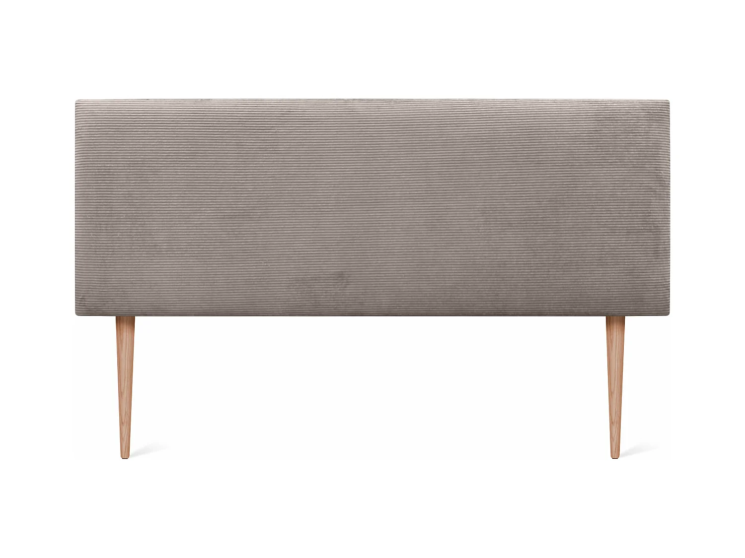 DHOME Testiera in velluto a coste liscio 110x105 con gambe letto 105 - Marrone