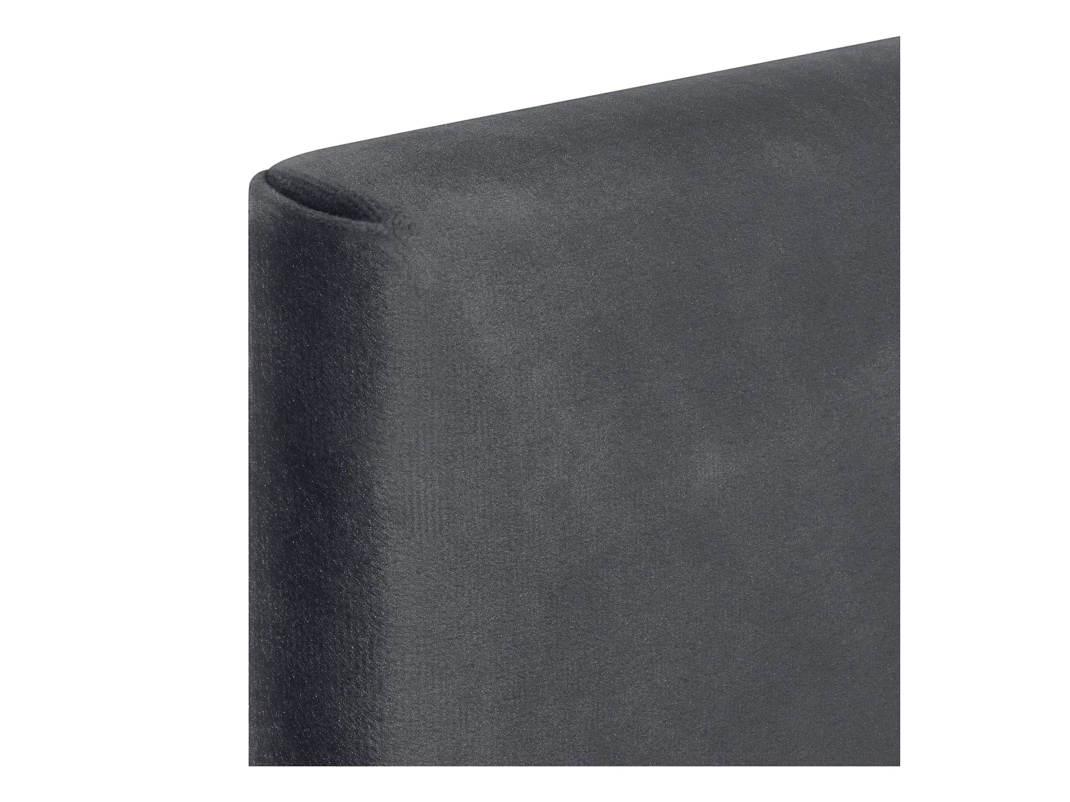 DHOME Tête de Lit Velours Lisse avec Boutons 80x115 avec Pieds de Lit 80/90 - Gris Foncé