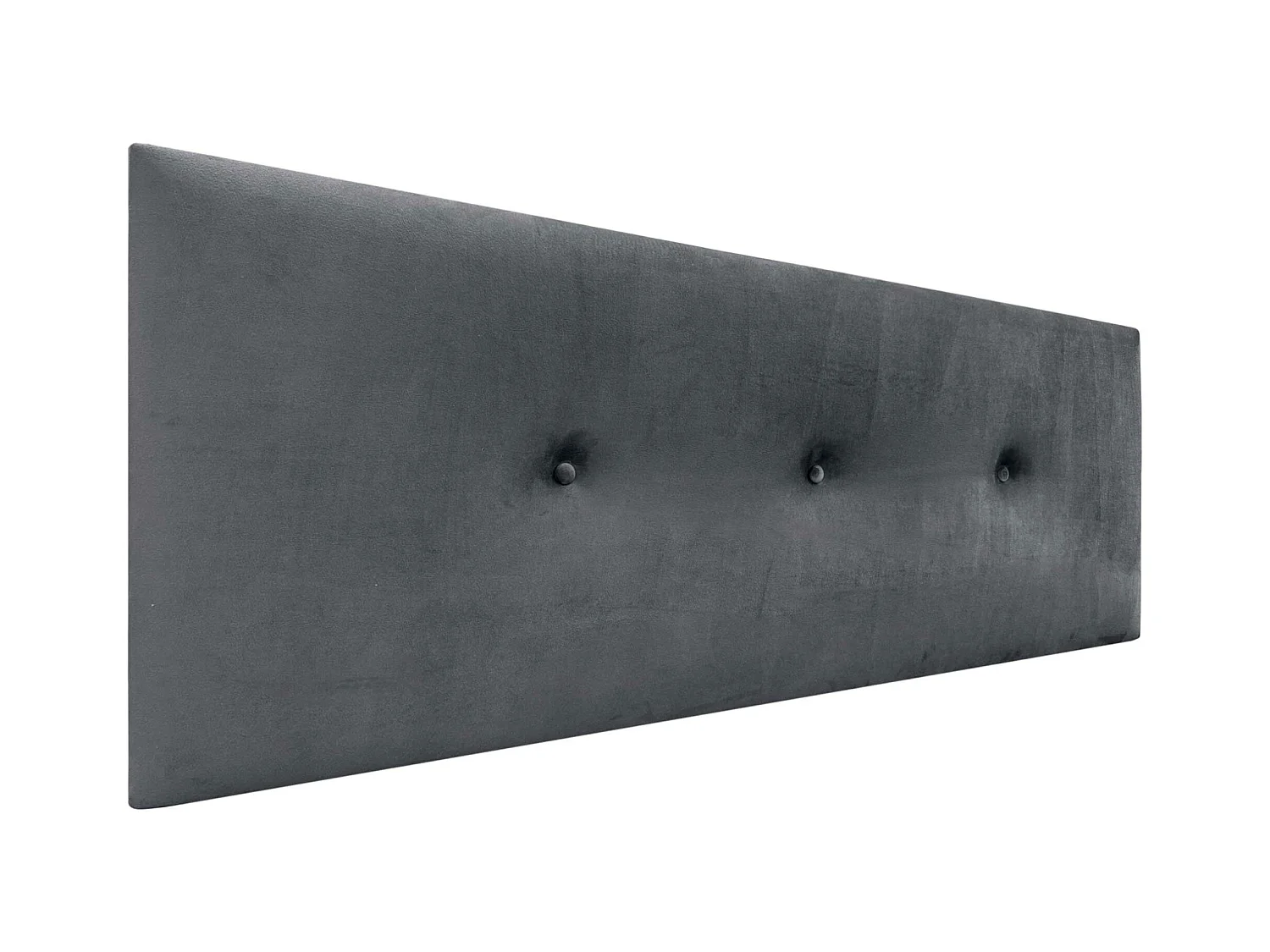 DHOME Kopfteil aus glattem Samt mit Knöpfen, 145 x 60, Betten 120/135/140 – Dunkelgrau