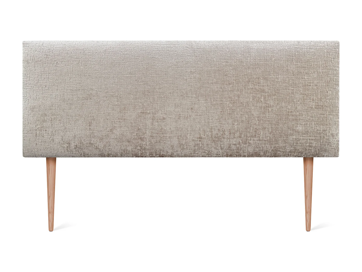 DHOME Kopfteil aus Naturwolle 135 x 105 cm mit Bettbeinen 120/135 – Beige