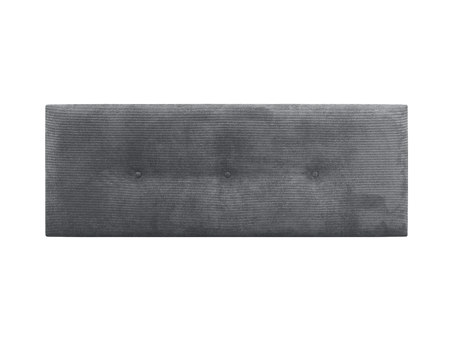 DHOME Testiera in velluto a coste tinta unita con bottoni 145x50 Letti 120/135/140 - Grigio scuro