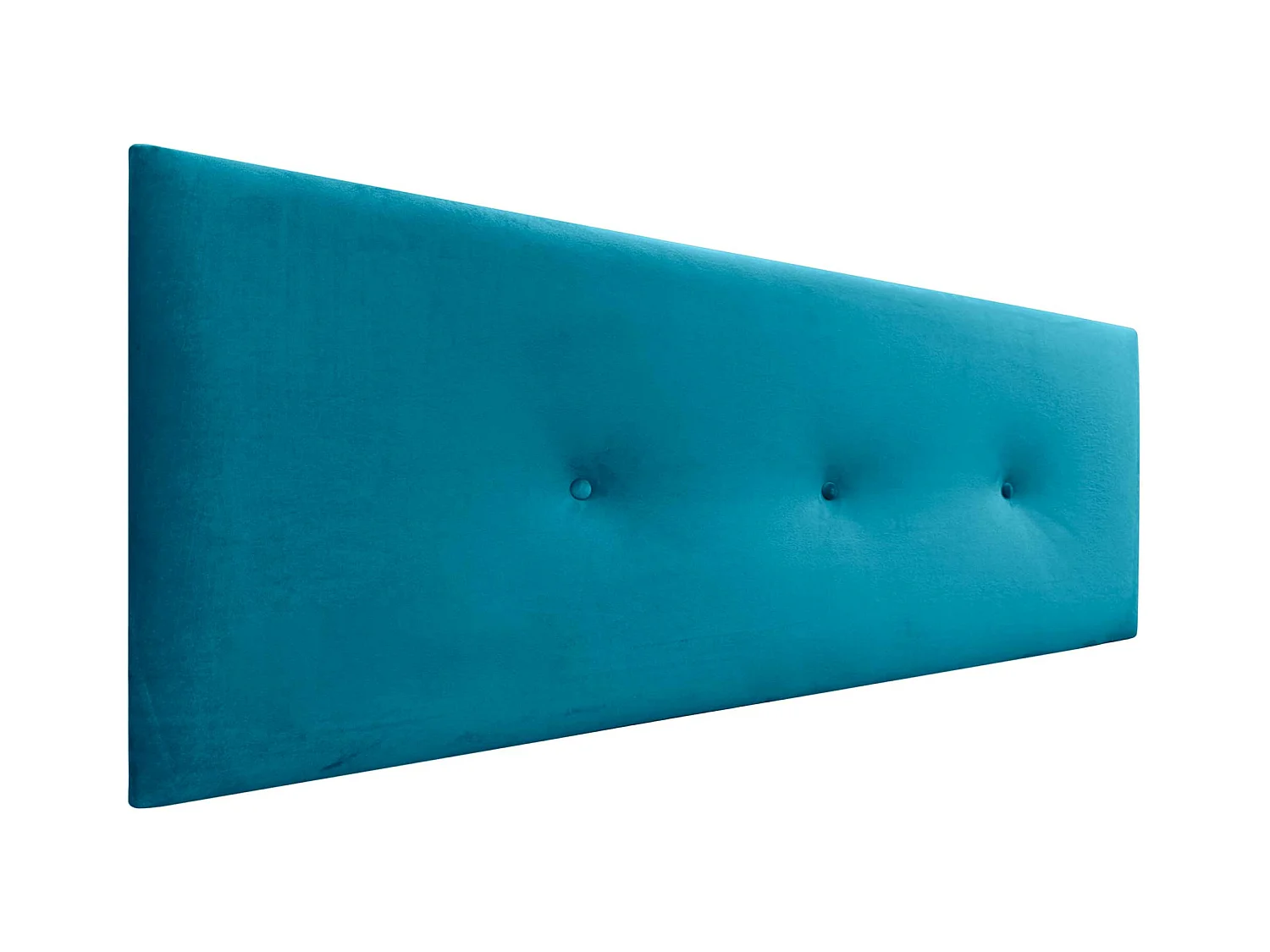 DHOME Tête de Lit Velours Lisse avec Boutons 160x50 Lits 150/160 - Bleu Clair