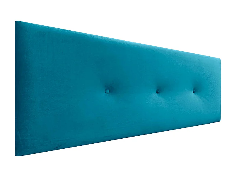 DHOME Tête de Lit Velours Lisse avec Boutons 160x50 Lits 150/160 - Bleu Clair