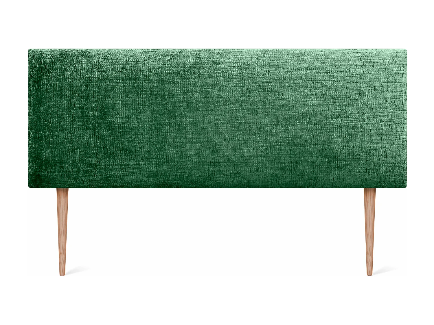 DHOME Tête de Lit Laine Naturelle 135x105cm avec Pieds de Lit 120/135 - Vert