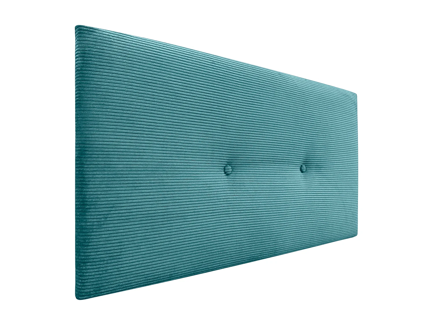 DHOME Tête de Lit Velours Côtelé Uni avec Boutons 105x50 Lits 105 - Turquoise