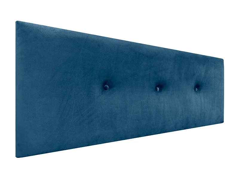 DHOME Glad fluwelen hoofdeinde met knopen 145x60 bedden 120/135/140 - Blauw