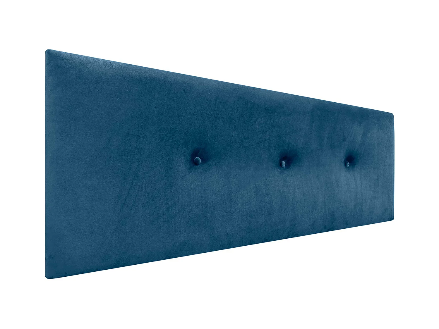 DHOME Tête de Lit Velours Lisse avec Boutons 145x60 Lits 120/135/140 - Bleu