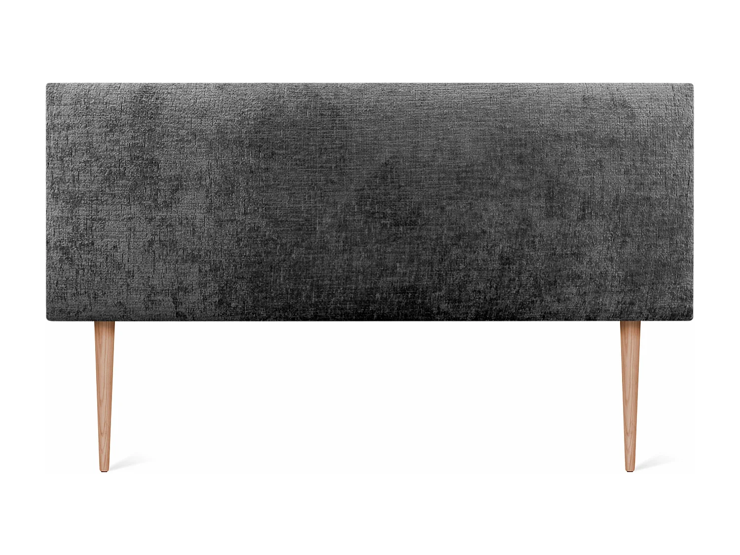 DHOME Hoofdbord van natuurlijke wol 160x105cm met bedpoten 150/160 - Donkergrijs