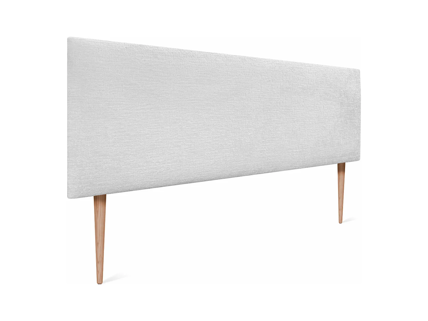 DHOME Tête de Lit Laine Naturelle 160x105cm avec Pieds de Lit 150/160 - Blanc