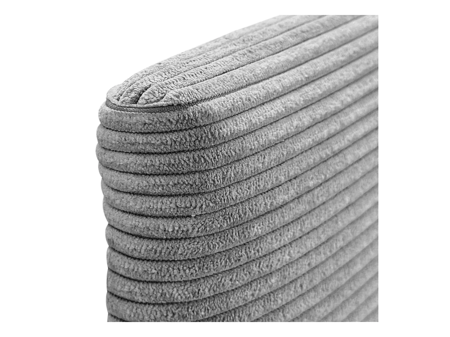 DHOME Testiera in velluto a coste liscio 90x60 Letti 80/90 - Grigio