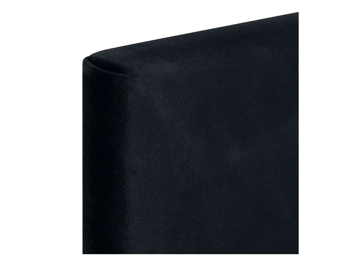 DHOME Glad fluwelen hoofdeinde 90x50 bedden 80/90 - Zwart