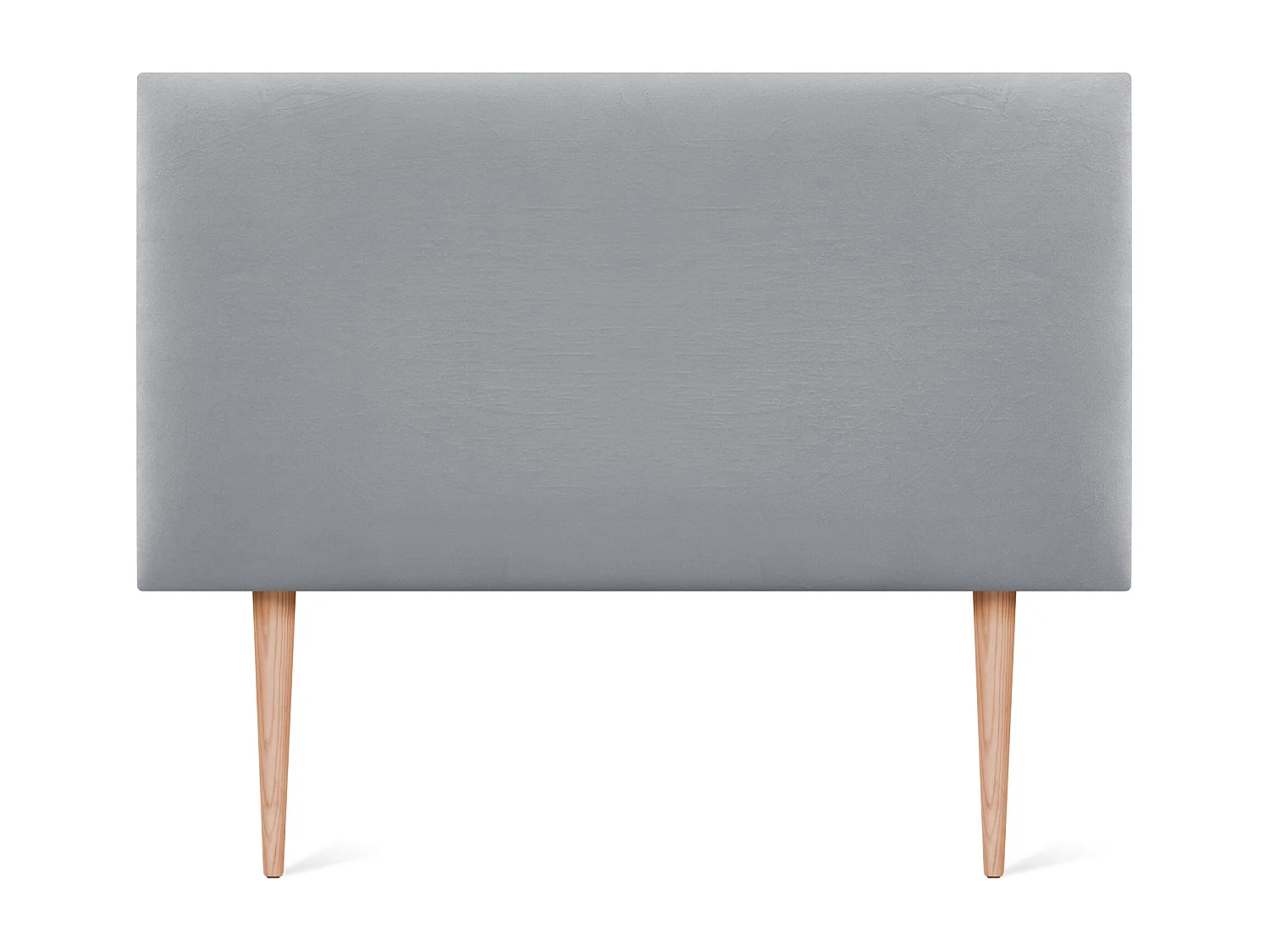 DHOME Glad fluwelen hoofdeinde 95x115 met bedpoten 80/90 - Lichtgrijs