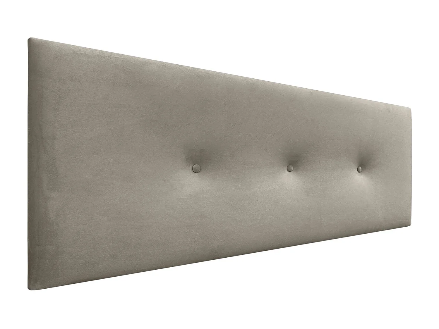 DHOME Glad fluwelen hoofdeinde met knopen 145x50 bedden 120/135/140 - Bruin