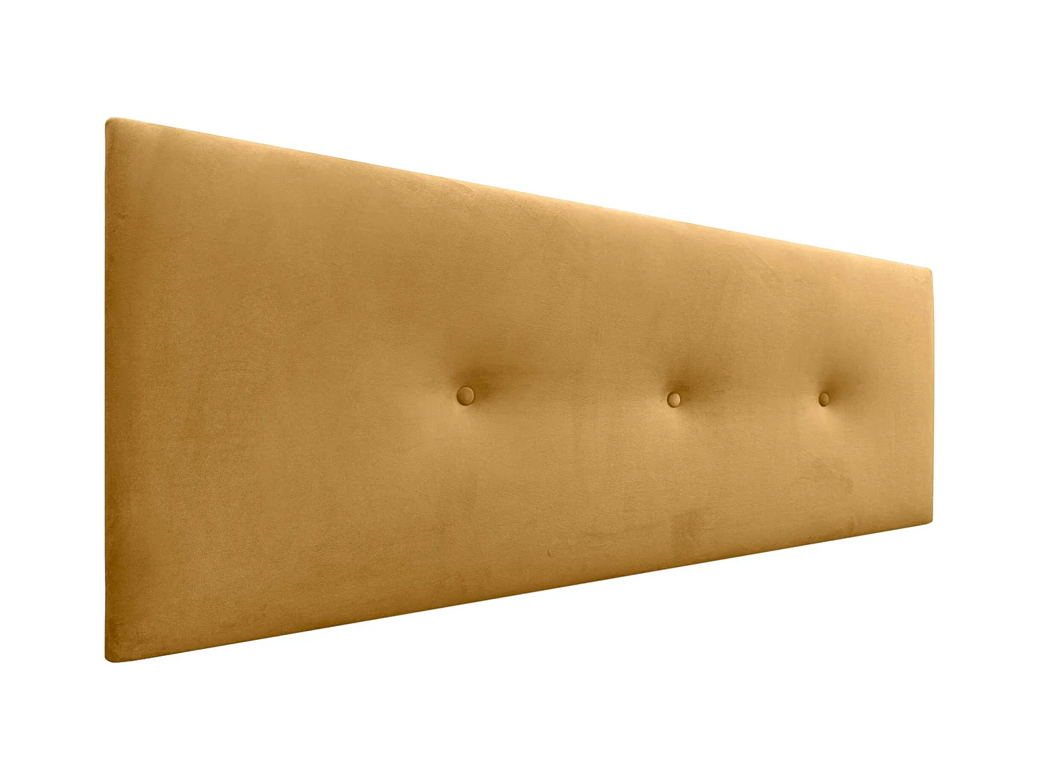 DHOME Testiera Velluto Liscio con Bottoni 135x60 Letti 120/135/140 - Senape