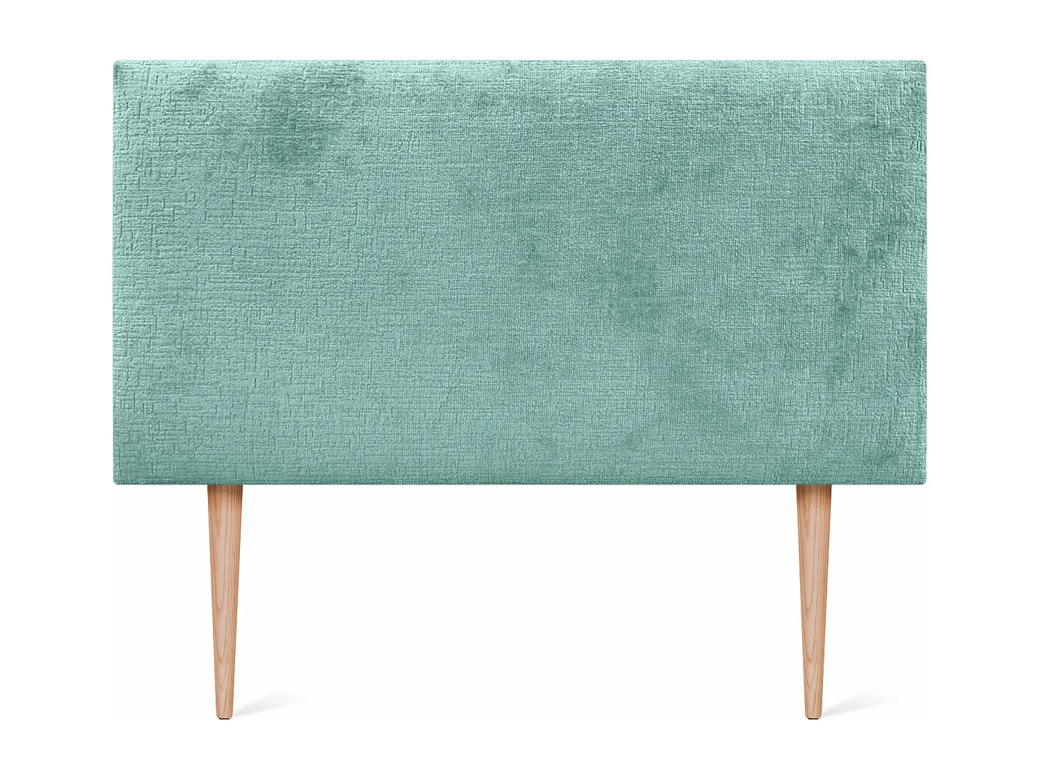 DHOME Tête de Lit Laine Naturelle 95x105cm avec Pieds de Lit 90 - Vert Aqua