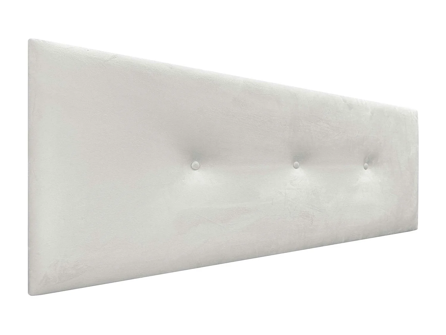 DHOME Testiera Velluto Liscio con Bottoni 145x50 Letti 120/135/140 - Bianco