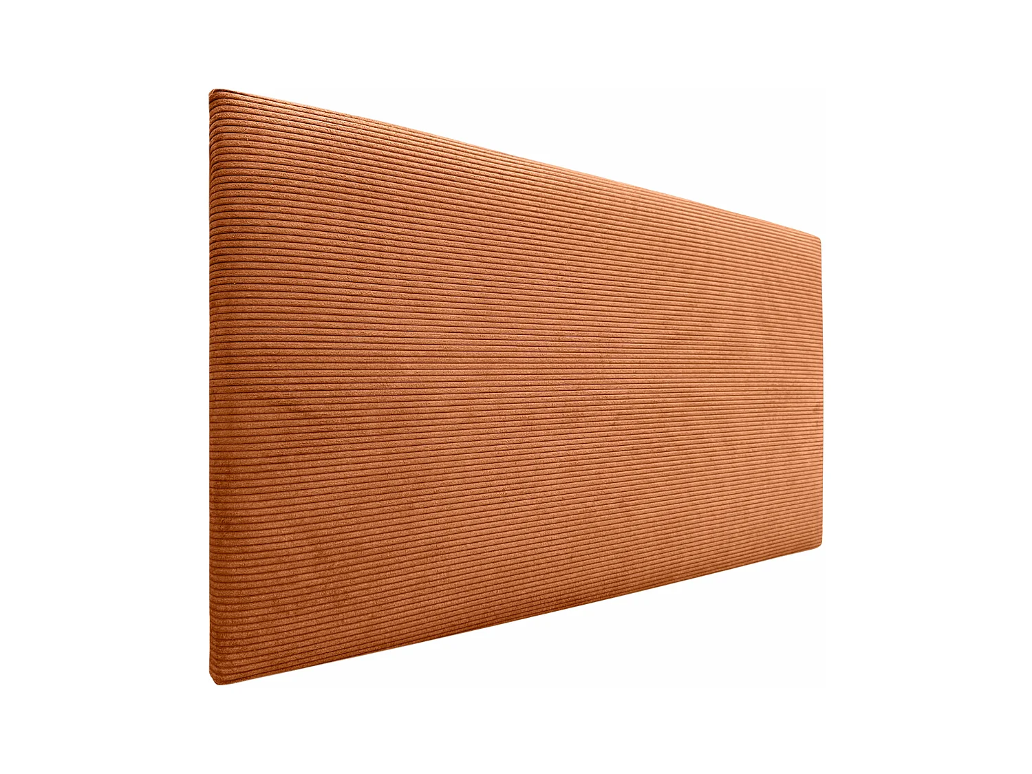 DHOME Tête de Lit Velours Côtelé Uni 105x50 Lits 105 - Orange