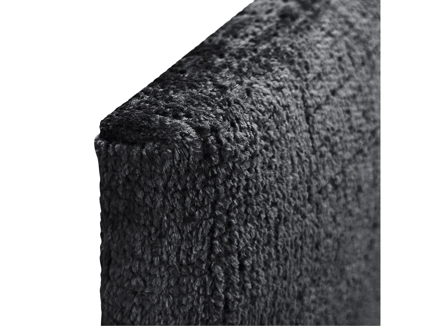 DHOME Kopfteil aus Naturwolle 105 x 105 cm mit Bettbeinen 105 – Schwarz