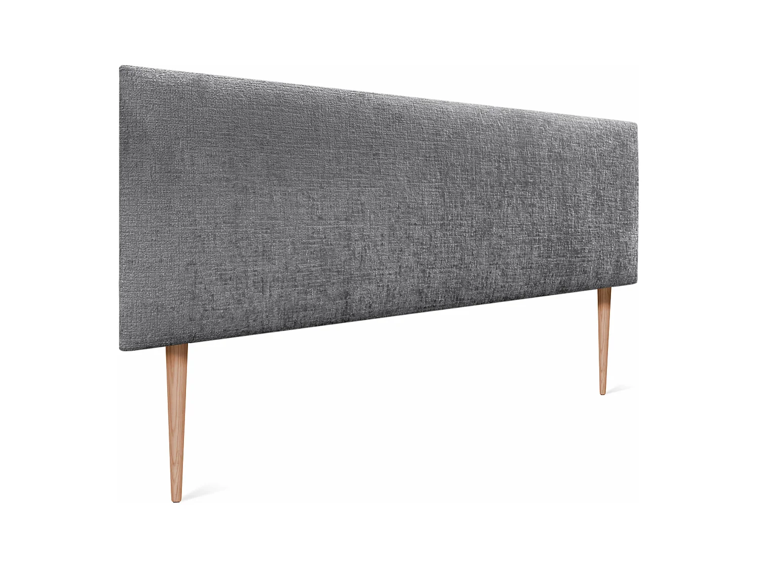 DHOME Tête de Lit Laine Naturelle 160x105cm avec Pieds de Lit 150/160 - Gris