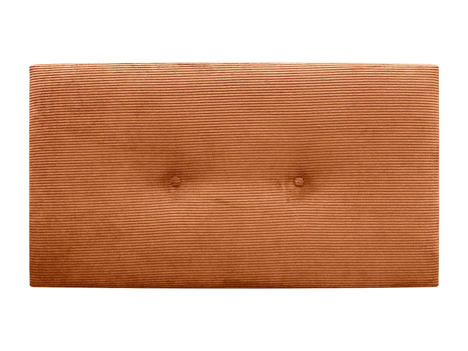 DHOME Tête de Lit Velours Côtelé Uni avec Boutons 105x60 Lits 105 - Orange