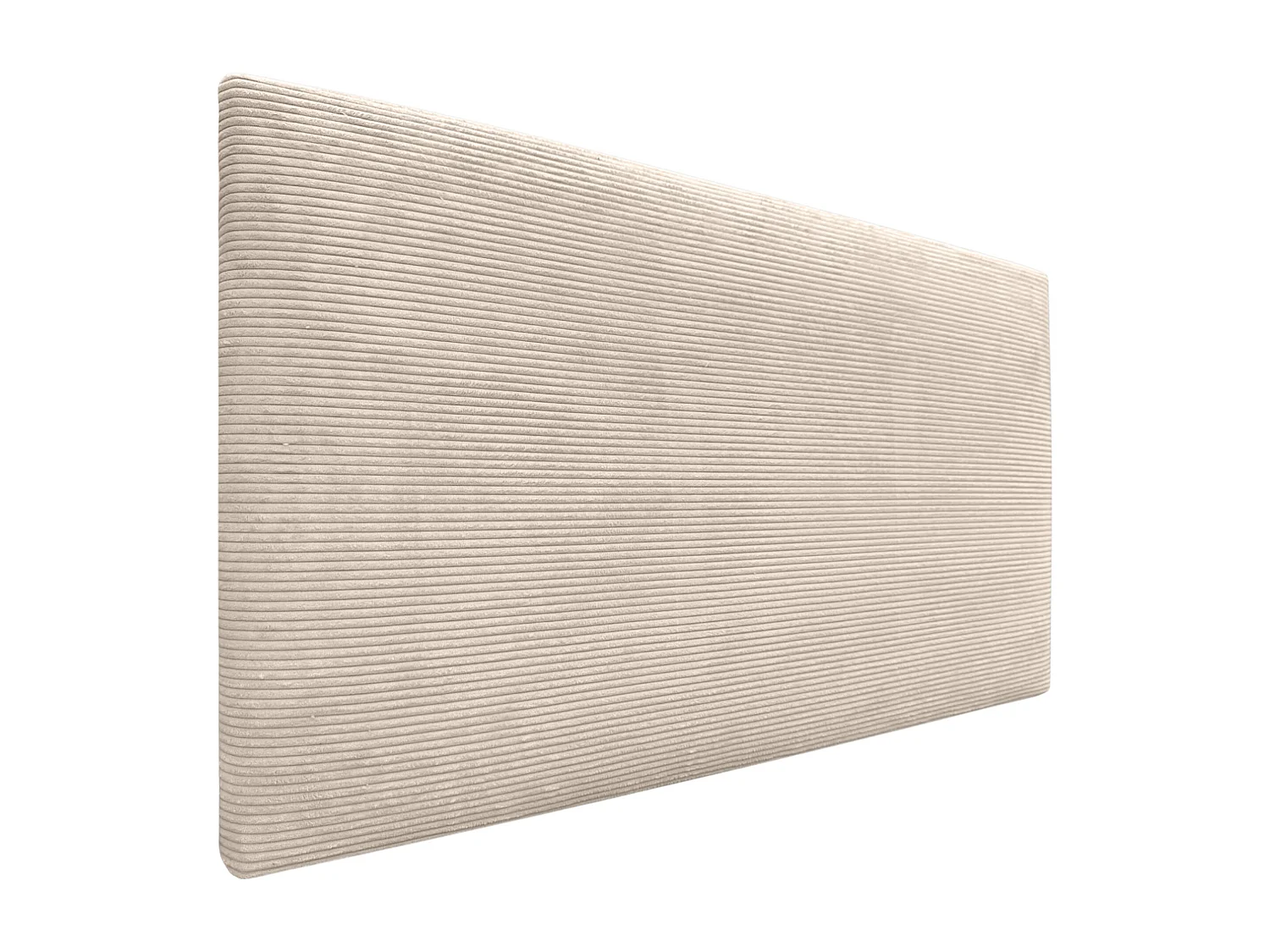 DHOME Tête de Lit Velours Côtelé Uni 95x60 Lits 80/90 - Beige