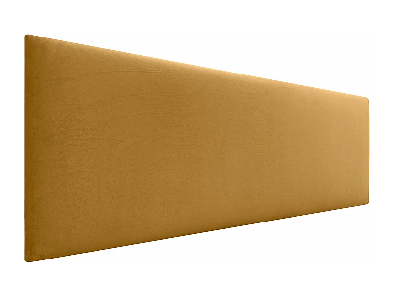 DHOME Tête de Lit Velours Lisse 135x50 Lits 120/135/140 - Moutarde