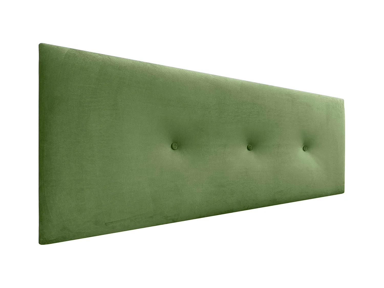 DHOME Kopfteil aus glattem Samt mit Knöpfen, 150 x 50, Betten 150/160 – Dschungelgrün