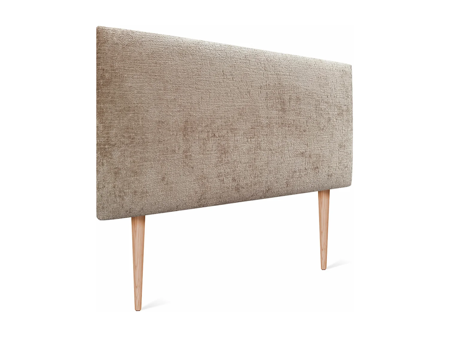 DHOME Hoofdbord van natuurlijke wol 95x105cm met bedpoten 90 - Lichtbruin