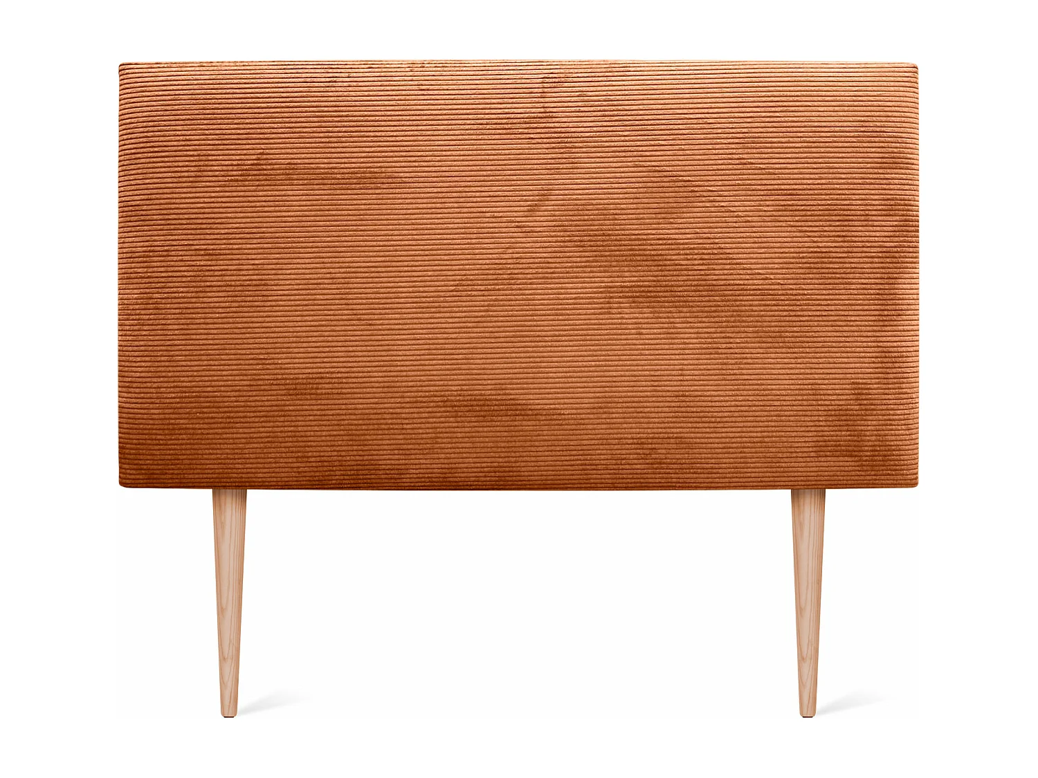 DHOME Effen corduroy hoofdeinde 160x105 met bedpoten 150/160 - Mosterd