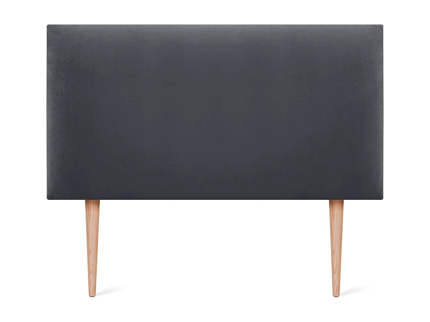 DHOME Tête de Lit Velours Lisse 95x105 avec Pieds de Lit 80/90 - Gris Foncé