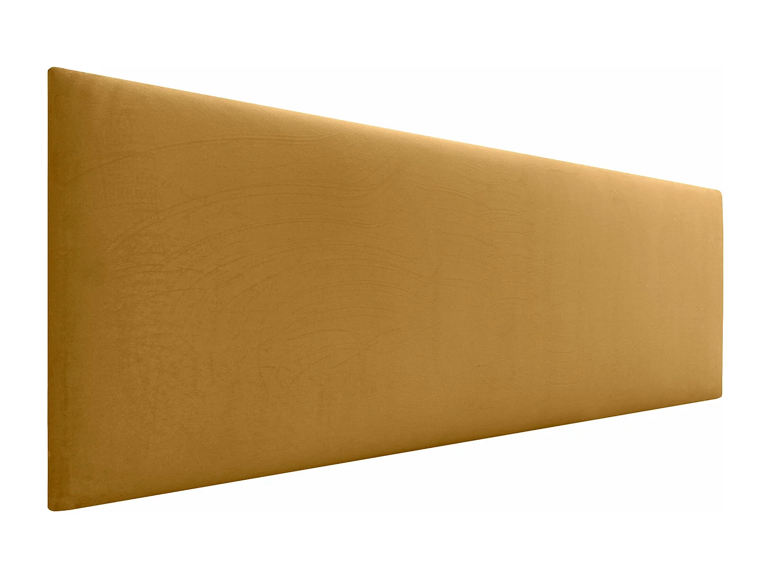 DHOME Kopfteil aus glattem Samt, 150 x 60, Betten 150/160 – Senf
