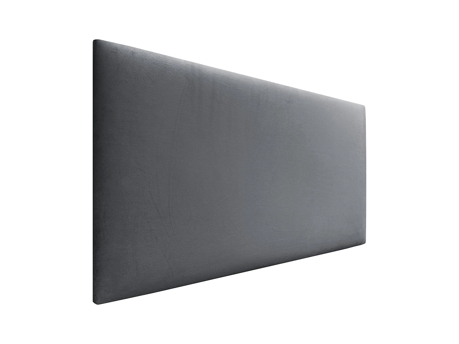 DHOME Kopfteil aus glattem Samt, 95 x 60 cm, Betten 80/90 – Aschgrau