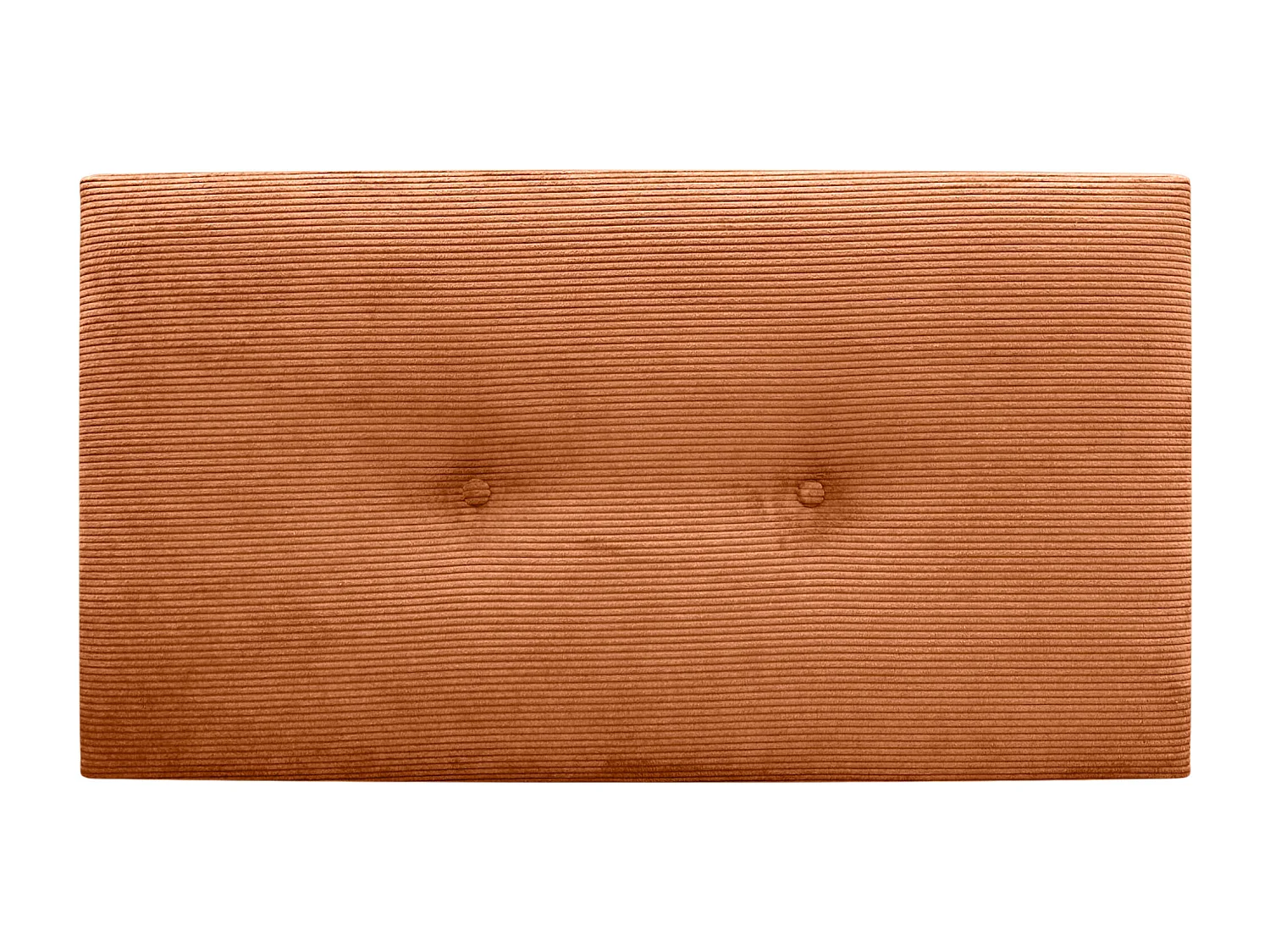 DHOME Einfarbiges Cord-Kopfteil mit Knöpfen 105x50 Betten 105 – Orange
